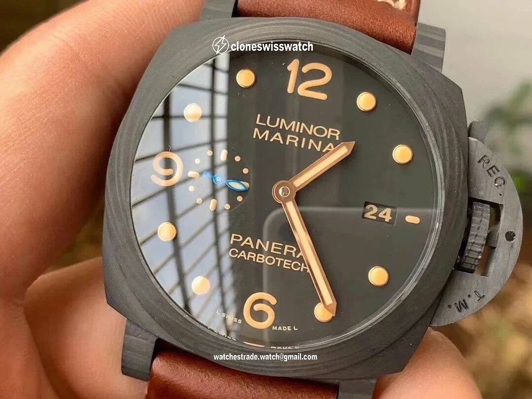 Pan Luna Chocolate Dial Lither Strap back Pan Luna Chocolate Dial Lither Strap back