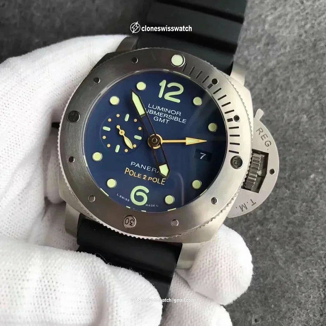 PAM719 S Titanium "Pole2Pole " VSF 1:1 Best Edition on Black Rubber Strap P.9001 Super Clone back PAM719 S Titanium "Pole2Pole " VSF 1:1 Best Edition on Black Rubber Strap P.9001 Super Clone back