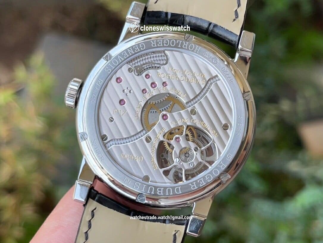 Roger Dubuis Hommage Flying Tourb RDDBHO0568 SS/LE Wht/Wht A Tour back Roger Dubuis Hommage Flying Tourb RDDBHO0568 SS/LE Wht/Wht A Tour back
