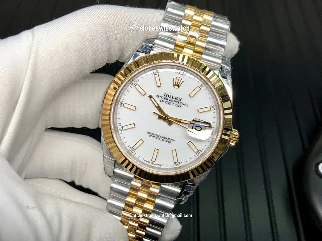 Rolex Date Just41mm Jubilee Flt 904L YG/SS Gold/Stk VSF VS3235 back Rolex Date Just41mm Jubilee Flt 904L YG/SS Gold/Stk VSF VS3235 back
