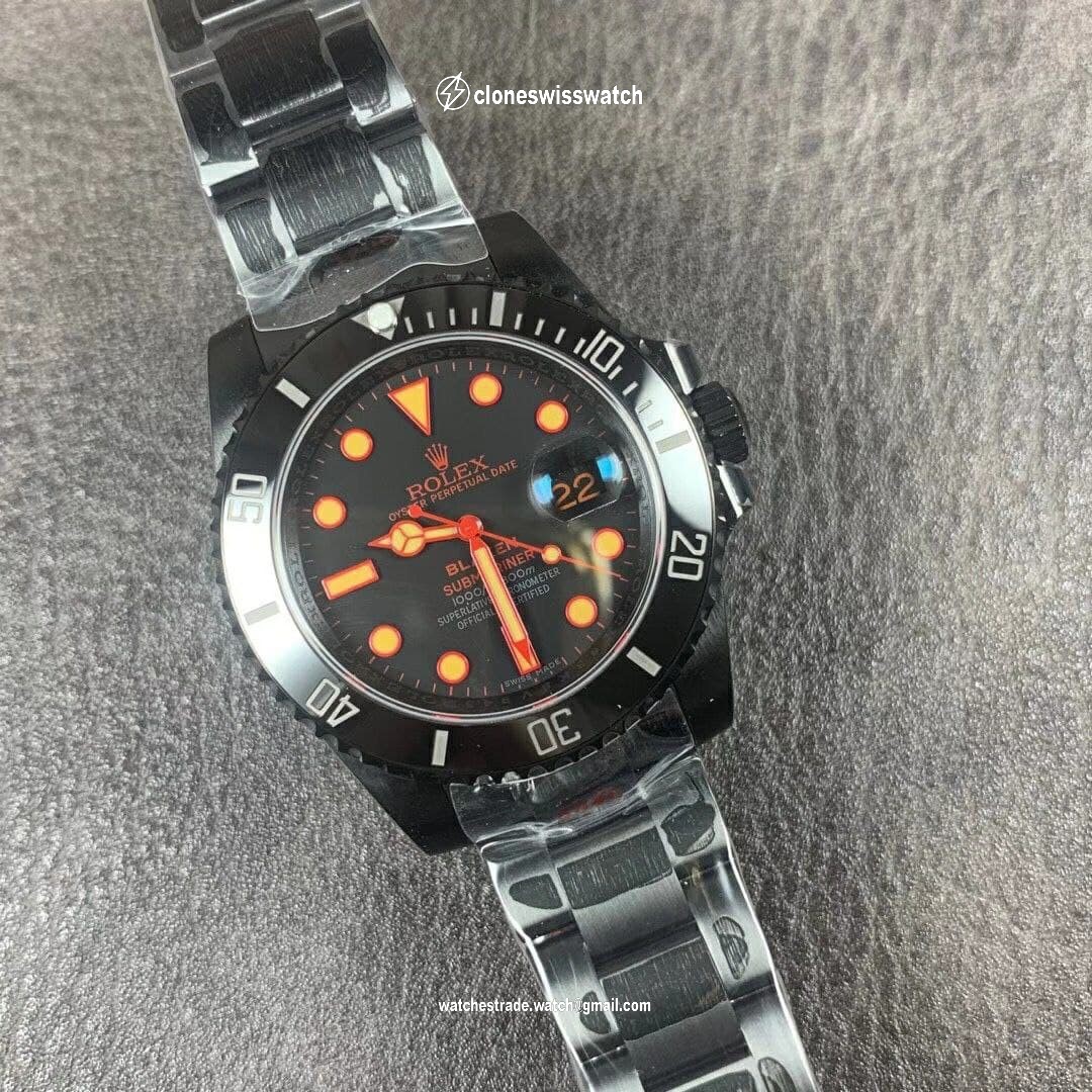 ROLSUB0321 - Blaken Submariner Date Black PVD/SS V6F A2824 back ROLSUB0321 - Blaken Submariner Date Black PVD/SS V6F A2824 back