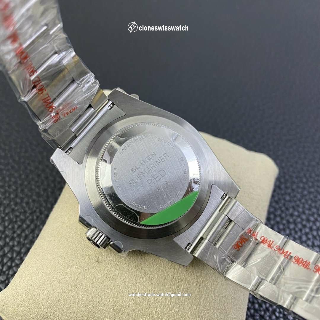 Submariner 116610 Blacken DLC Blue 904L Steel 1:1 Best Edition VS3135 V2 back Submariner 116610 Blacken DLC Blue 904L Steel 1:1 Best Edition VS3135 V2 back