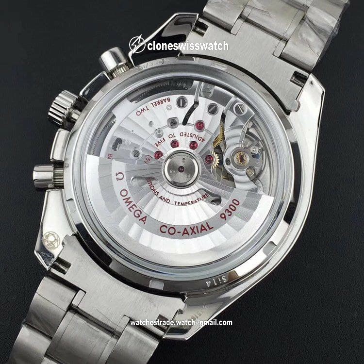 Omega SpeedMaster MoonWatch Red SS/SS 1:1 Best Edition back Omega SpeedMaster MoonWatch Red SS/SS 1:1 Best Edition back