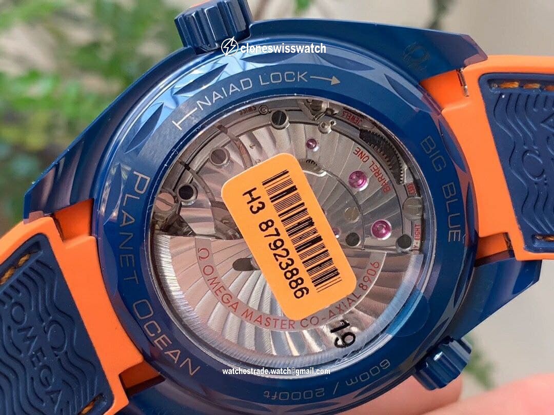 Planet Ocean 45.5mm Big Blue Real Ceramic VSF 1:1 Best Edition on Blue Rubber Strap A8906 Super Clone back Planet Ocean 45.5mm Big Blue Real Ceramic VSF 1:1 Best Edition on Blue Rubber Strap A8906 Super Clone back