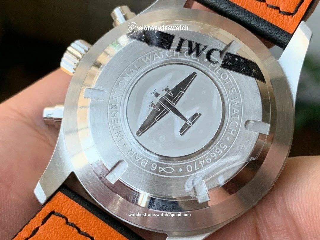 Portuguese Chrono IW371605 ZF 1:1 Best Edition White Dial on Black Leather Strap A69355 back Portuguese Chrono IW371605 ZF 1:1 Best Edition White Dial on Black Leather Strap A69355 back