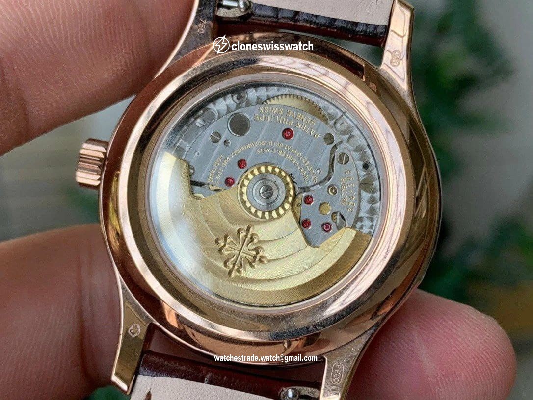 Complications Series Moonphase RG KMF White Dial on Brown Leather Strap Cal.324 back Complications Series Moonphase RG KMF White Dial on Brown Leather Strap Cal.324 back