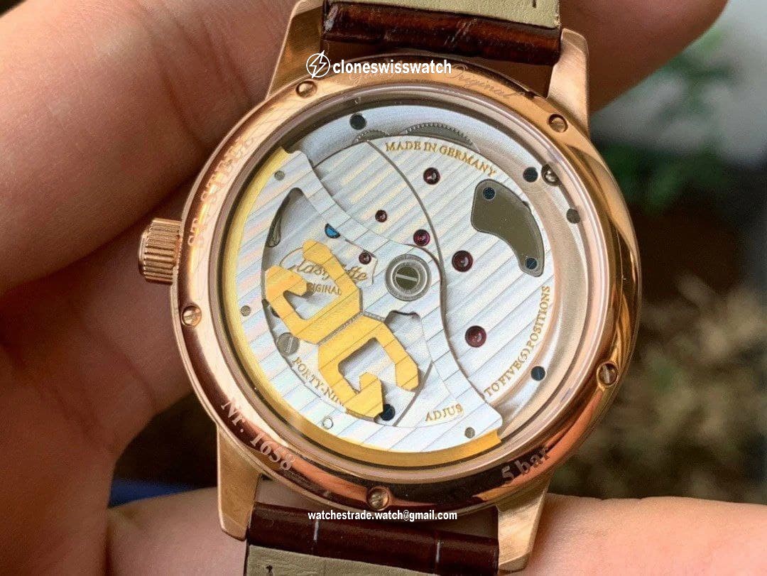 PanoInverse 42mm RG TZF Best Edition Silver/White Dial on Brown Leather Strap A23J back PanoInverse 42mm RG TZF Best Edition Silver/White Dial on Brown Leather Strap A23J back