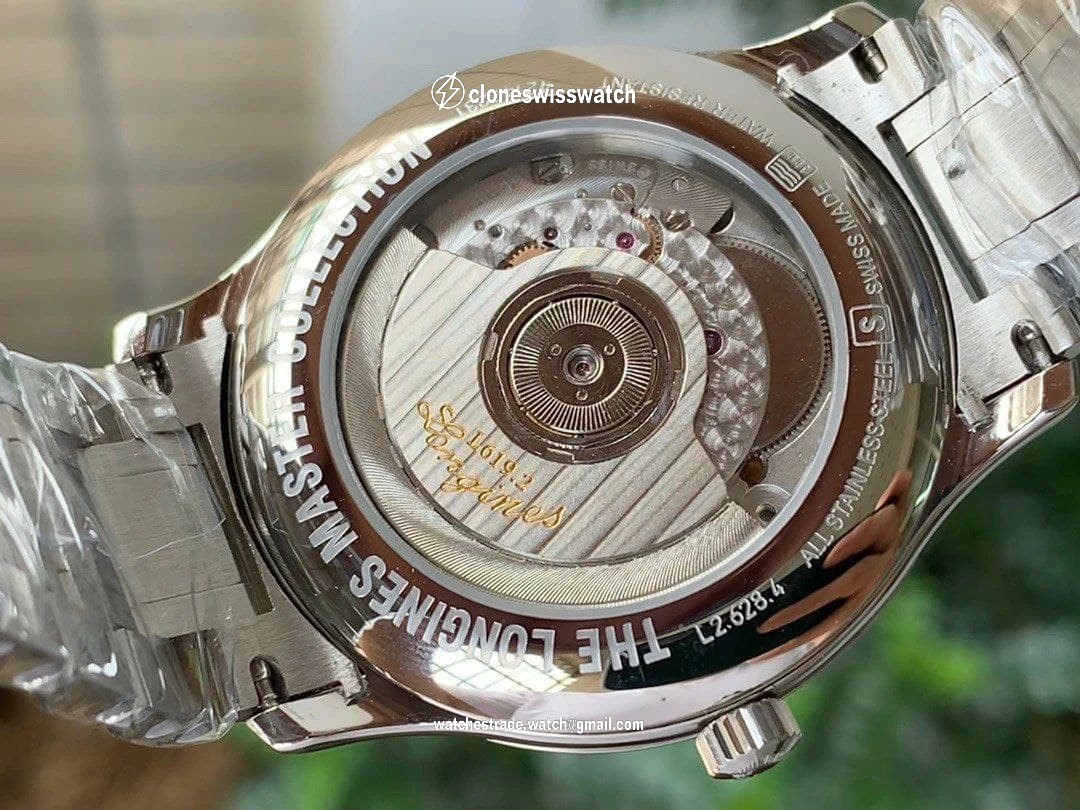 Master Collection SS 1:1 Best Edition White Textured Dial on SS Bracelet A2892 back Master Collection SS 1:1 Best Edition White Textured Dial on SS Bracelet A2892 back