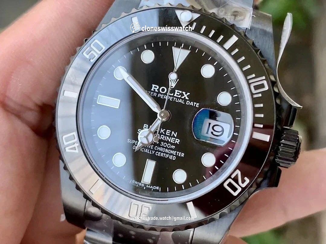 Submariner 116610 Blacken DLC Black 904L Steel V6F 1:1 Best Edition VS3135 V2 back Submariner 116610 Blacken DLC Black 904L Steel V6F 1:1 Best Edition VS3135 V2 back
