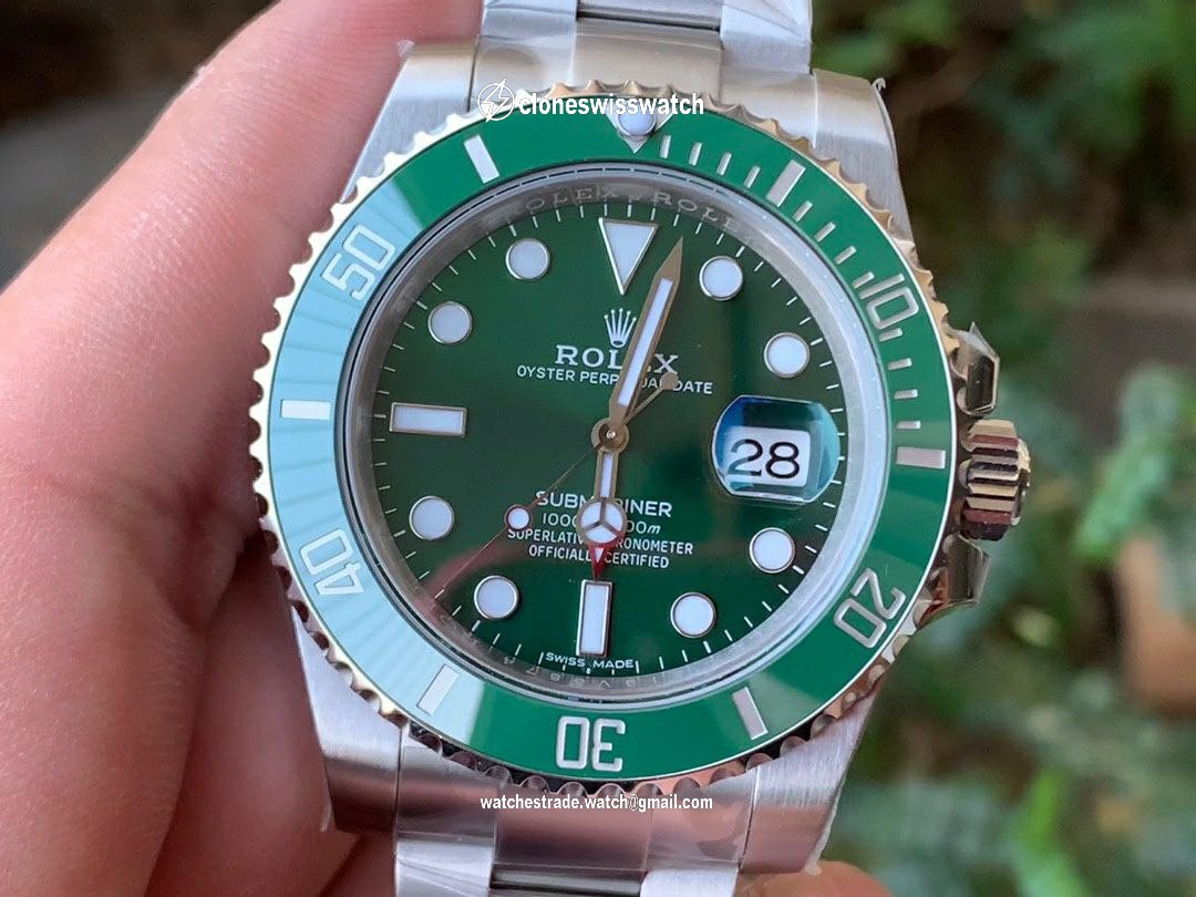 SUBMARINER 116610 LV GREEN CERAMIC 904L STEEL VSF 1:1 BEST EDITION VS3135