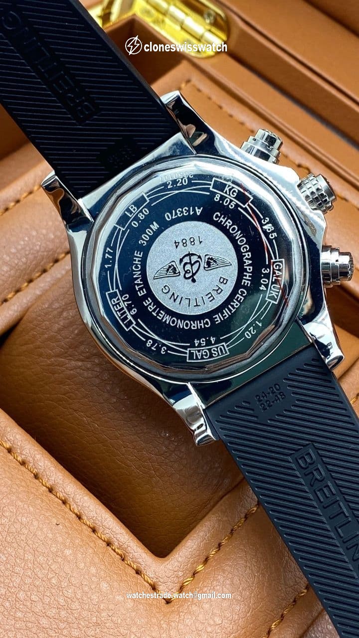 Breitling Avenger Black Chrono High Version on Black Leather Strap