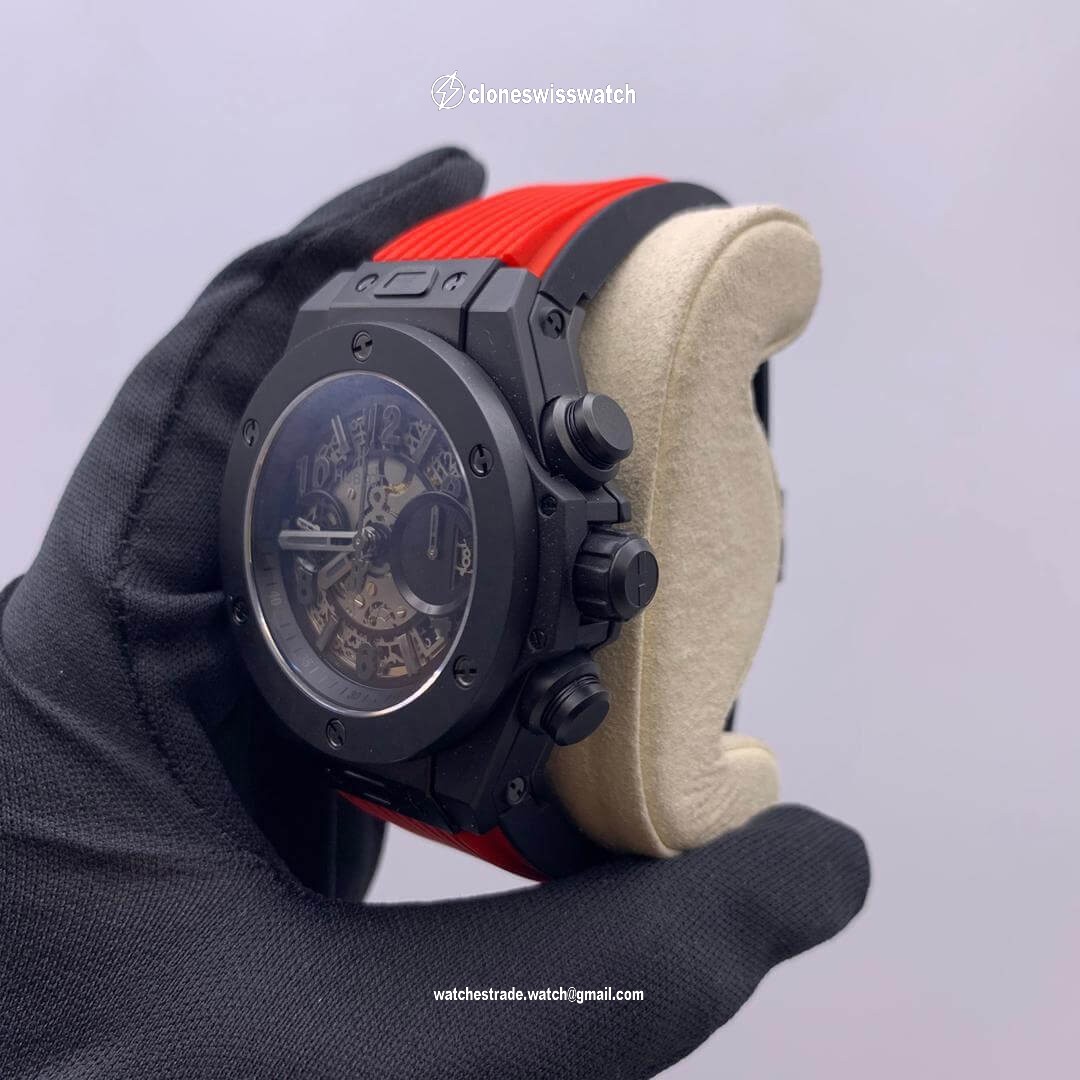 Big Bang Unico Black Ceramic HBF 1:1 Best Edition Black Skeleton Dial
