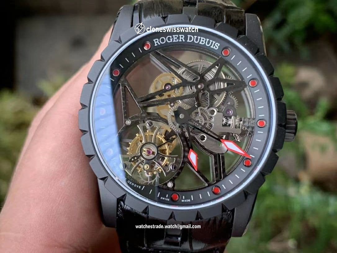Roger Dubuis G041C - Excalibur Spider Skele Flying Tourb TI/RU Black BBR