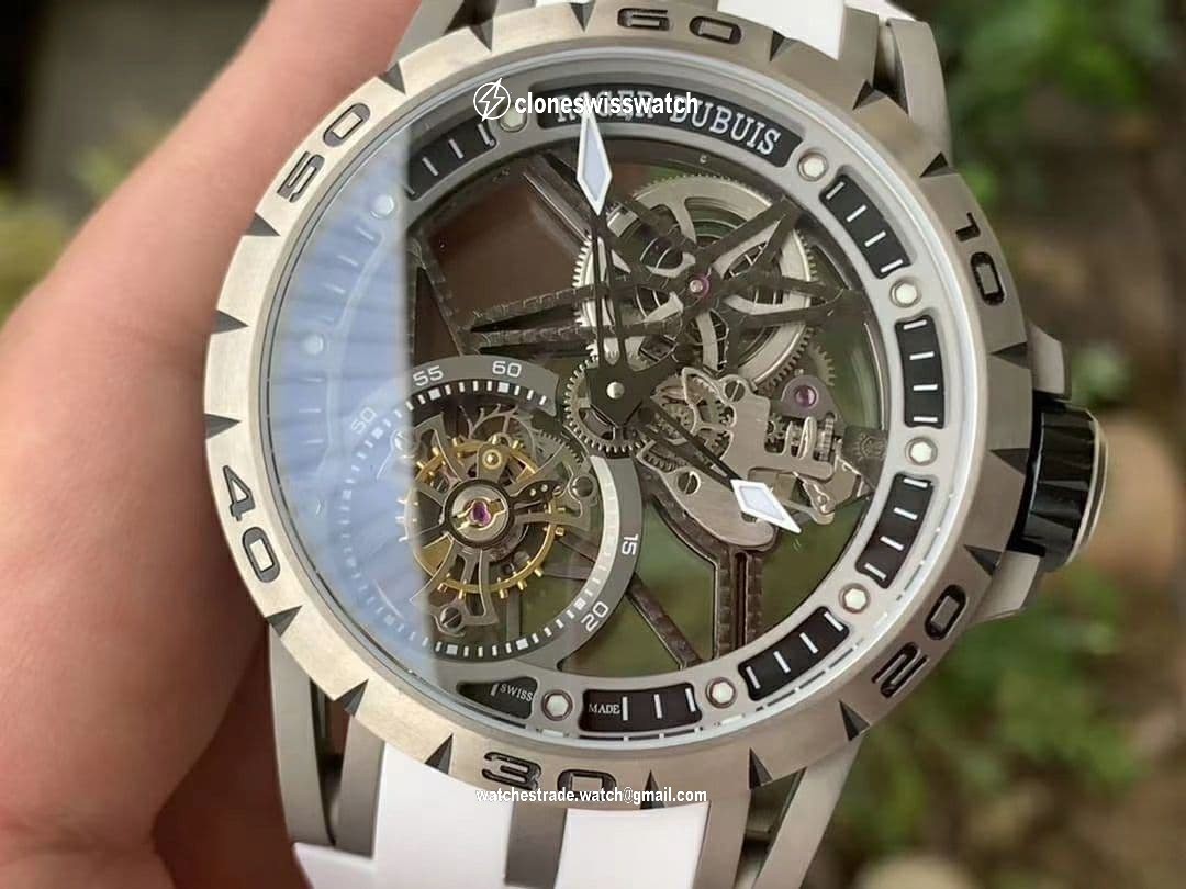 Roger Dubuis G041C - Excalibur Spider Skele Flying Tourb TI/RU White BBR