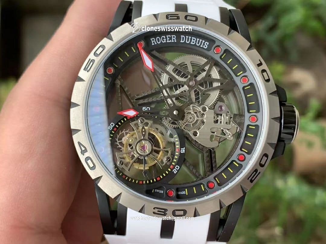Roger Dubuis G041C - Excalibur Spider Skele Flying Tourb TI/RU White BBR