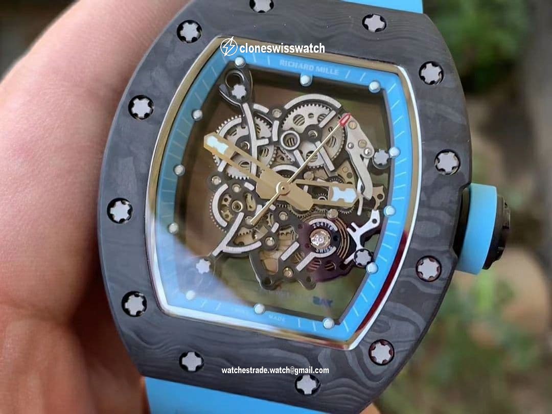 RM055 NTPT KVF Best Edition Skeleton Dial Gold on White Rubber Strap MIYOTA8215 V3