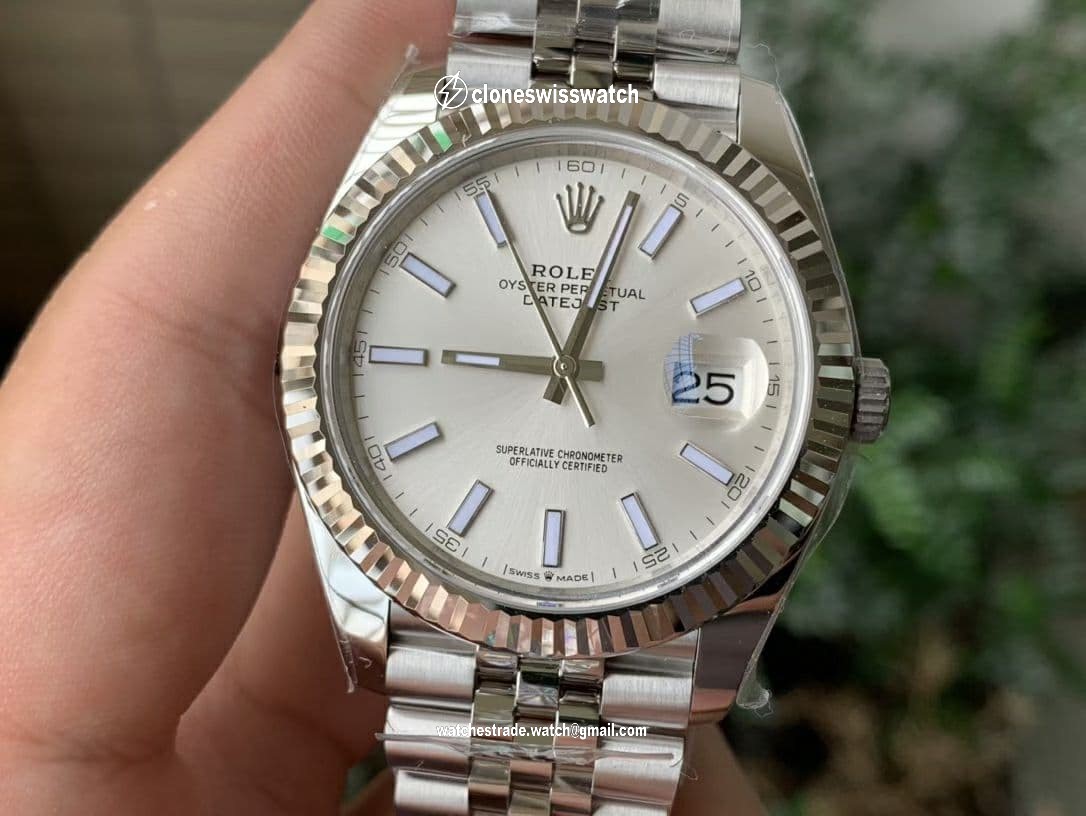 New DateJust 41 126334 ARF 1:1 Best Edition 904L Steel White Dial on Jubilee Bracelet A2824