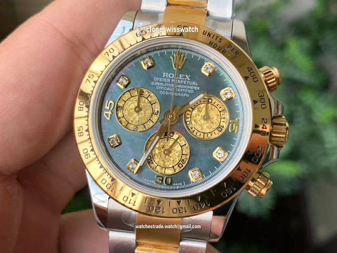 Daytona 116503 SS/YG JHF Best Edition Blue MOP Dial on SS/YG Bracelet A4130