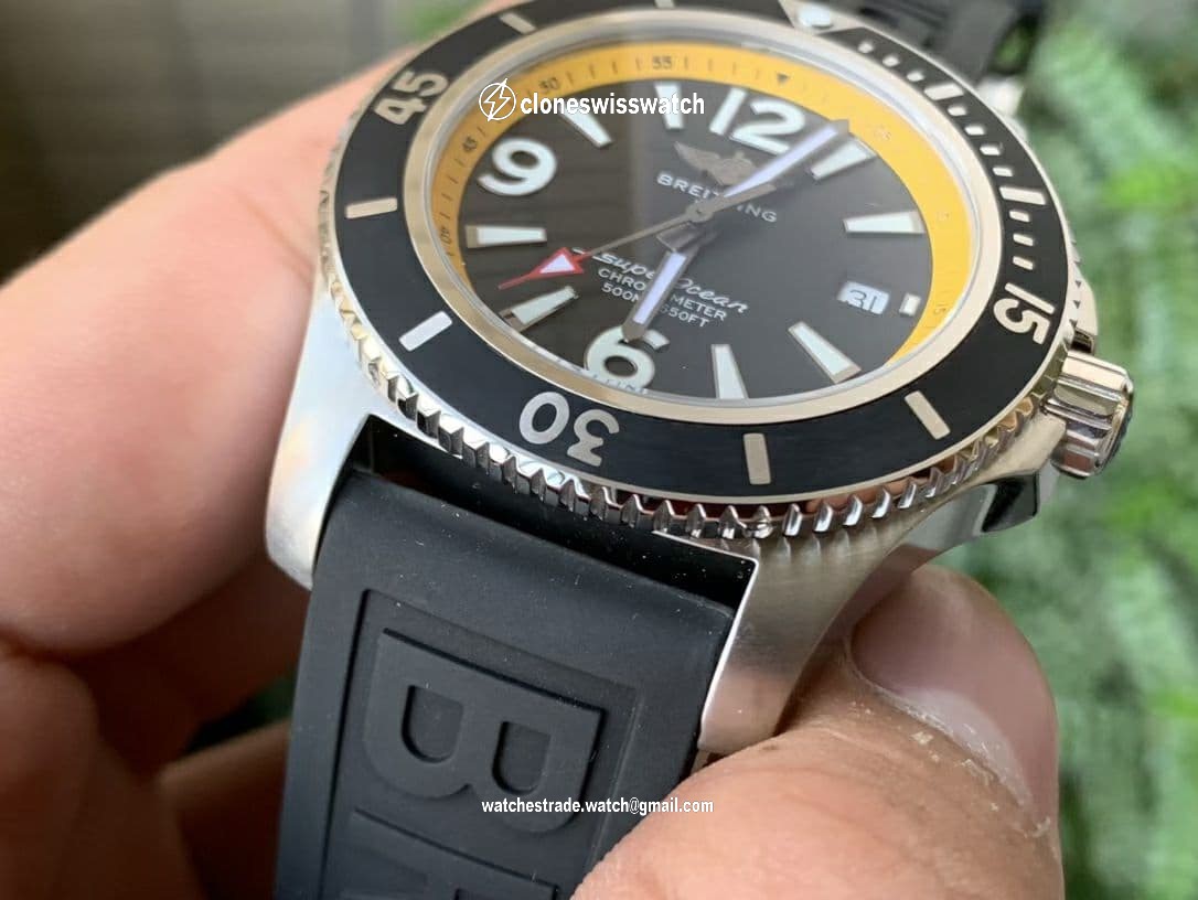 BSW0432A - Superocean 44mm DLC/RU Yellow TF Asia 2824