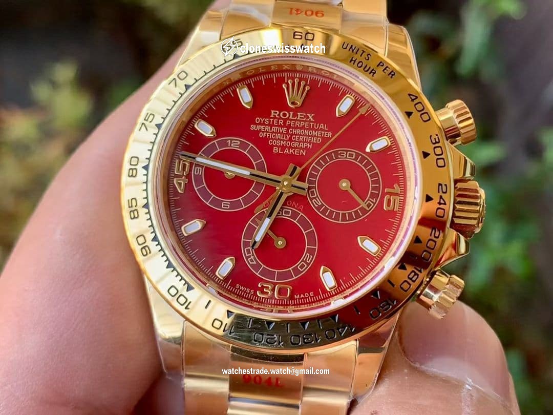 Rolex Daytona 116508LN YG/YG Red 904L Noob V4 A4130