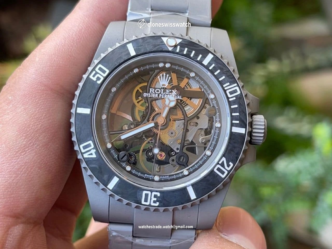 Andrea Pirlo Project Skeleton Submariner SS VRF Best Edition on SS Bracelet SA3130