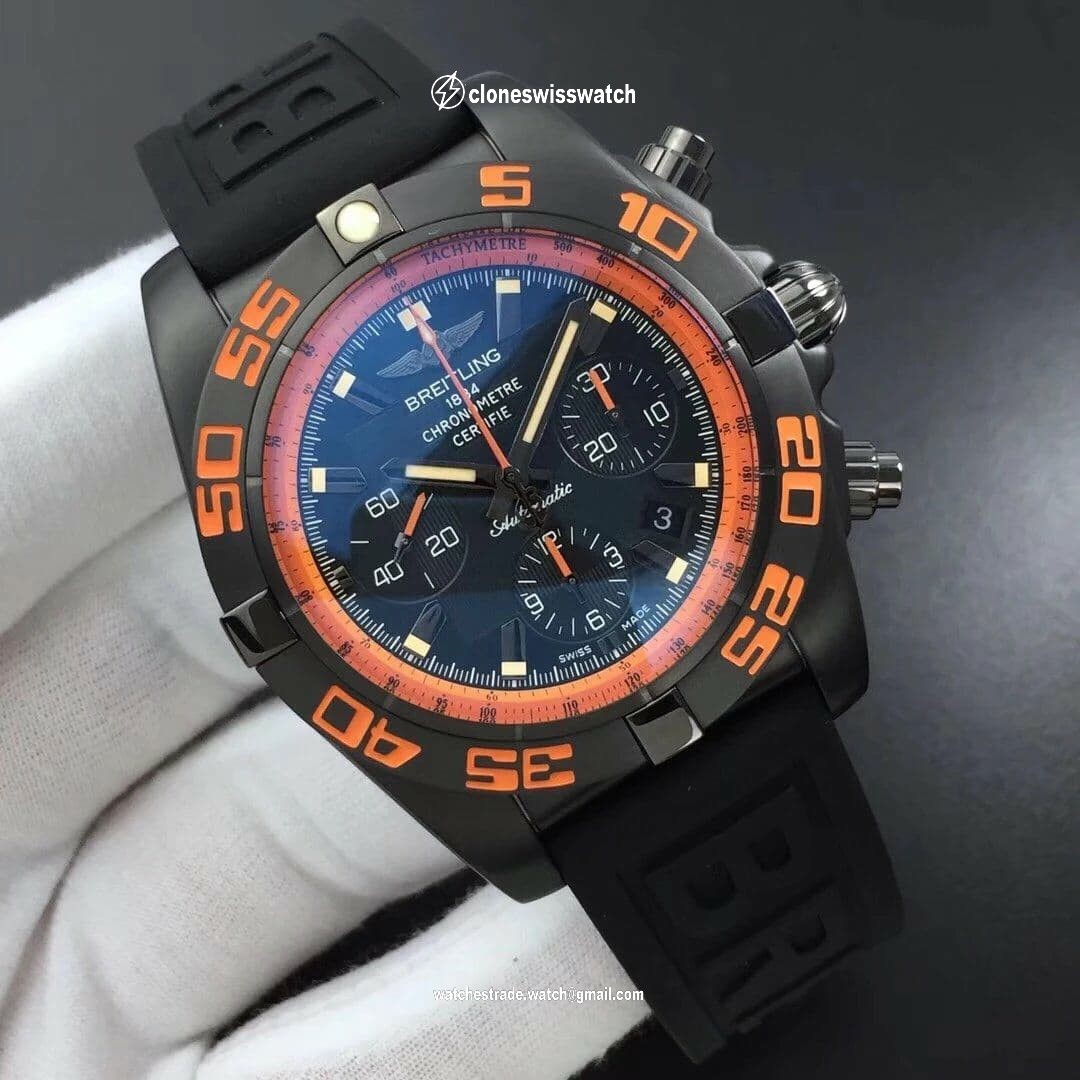Avenger II Seawolf Chronograph PVD Titanium OXF Best Edition Black Dial on Black Nylon Strap A7750