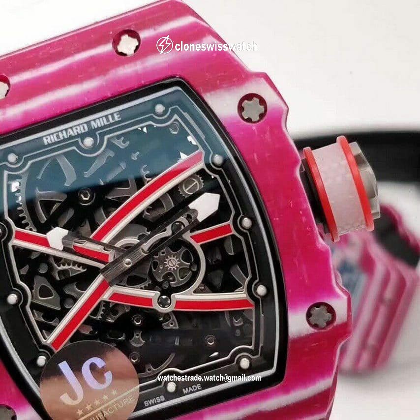RM 67-02 High Jump Skeleton Dial on White Nylon Strap 6T51