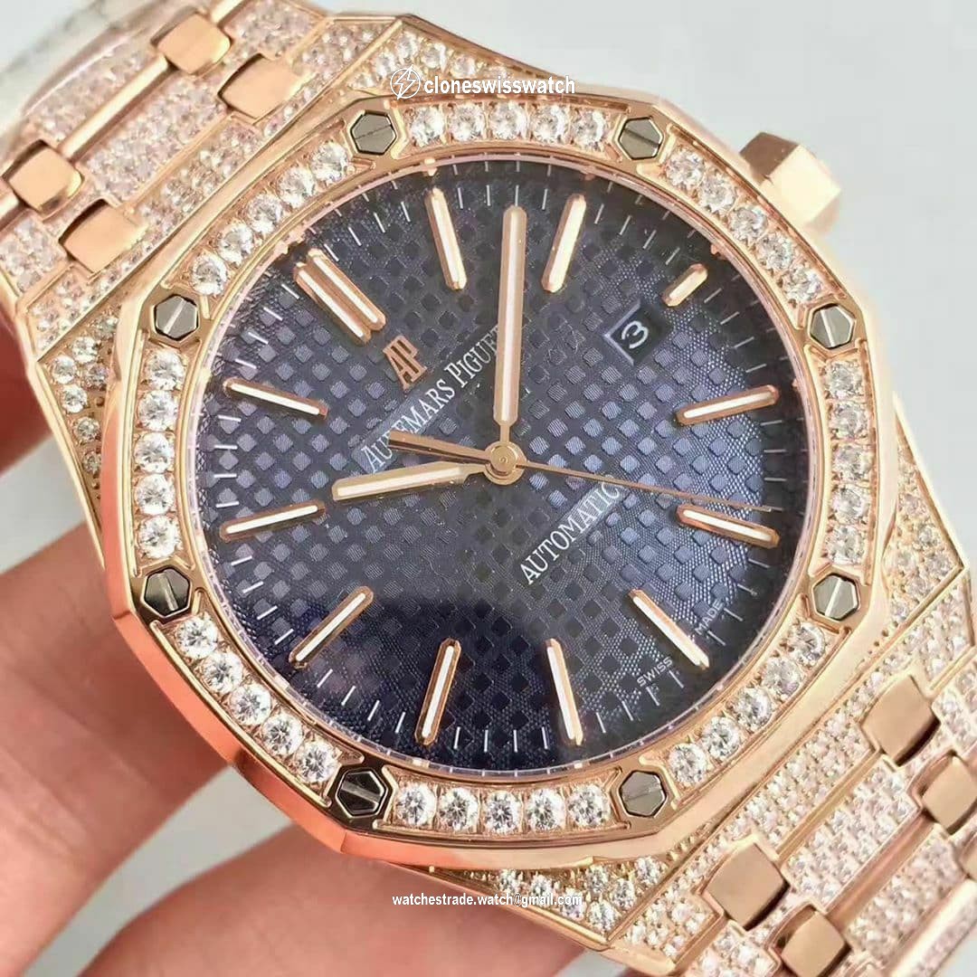Royal Oak 41mm 15400OR 2019 RG/RG Diam Blue Dial TZF MY9015