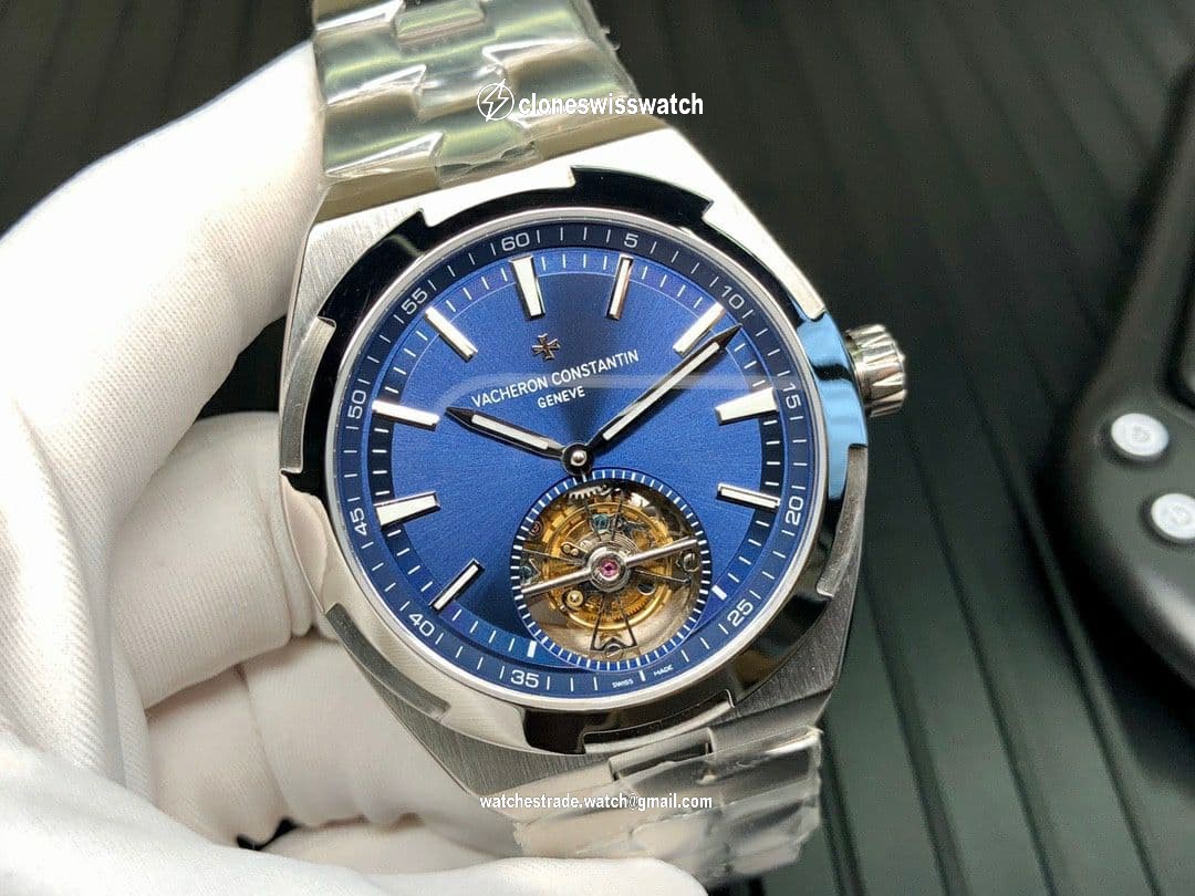 Traditionnelle Tourbillon SS EURF Best Edition Blue Dial on SS Bracelet
