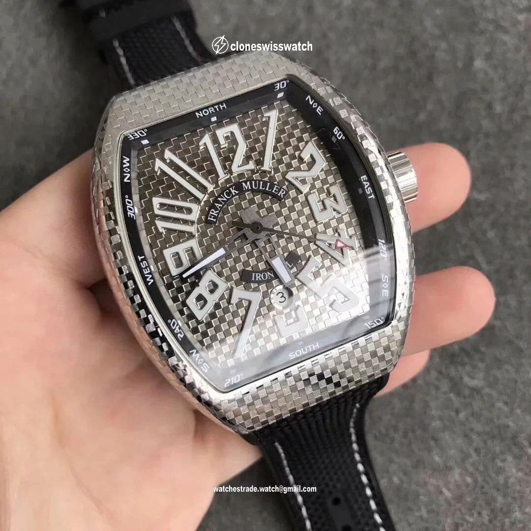 Franck Muller Vanguard PXL SS/NY Silver White/Num Asia 2824