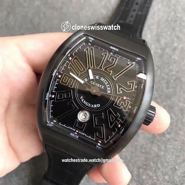 Franck Muller Vanguard Mens Yachting V45 DLC/LE Black/Wht ZF MY9015