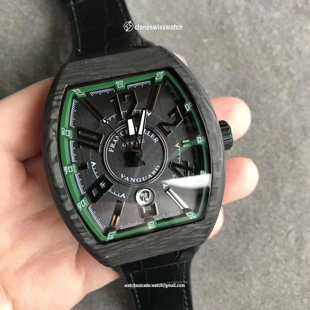 Vanguard Automatic Carbon Black/Green Carbon Dial on Black Nylon/Rubber Strap NH35A