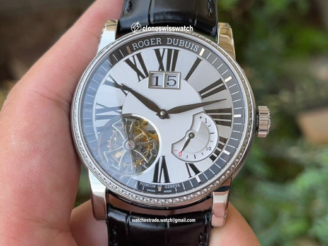 Roger Dubuis Hommage Flying Tourb RDDBHO0568 SS/LE Wht/Wht A Tour