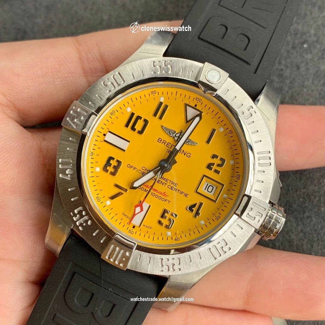 Breitling Avenger 45mm SS/NY/LE Yellow Stk GF Asia 2824