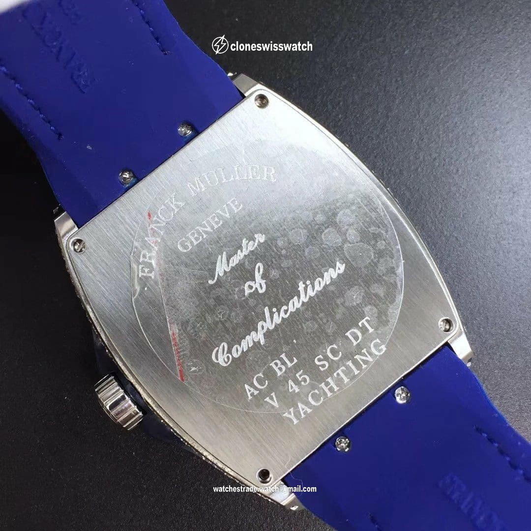 FM Vanguard Mens Yachting Diam V45 SS/NY/RU Blue ZF MY9015