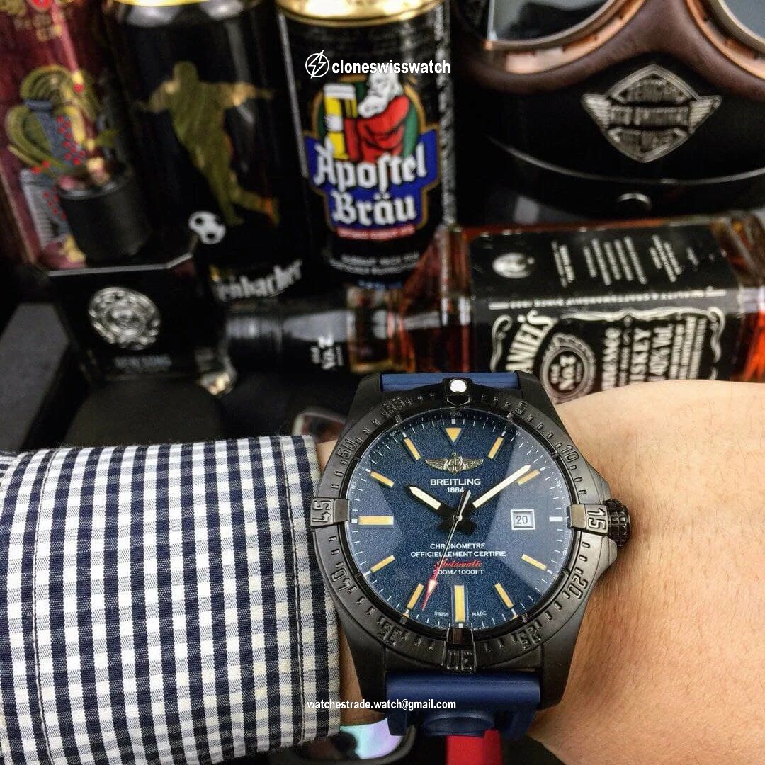 Breitling Avenger Blue Dial on Blue Nylon Strap