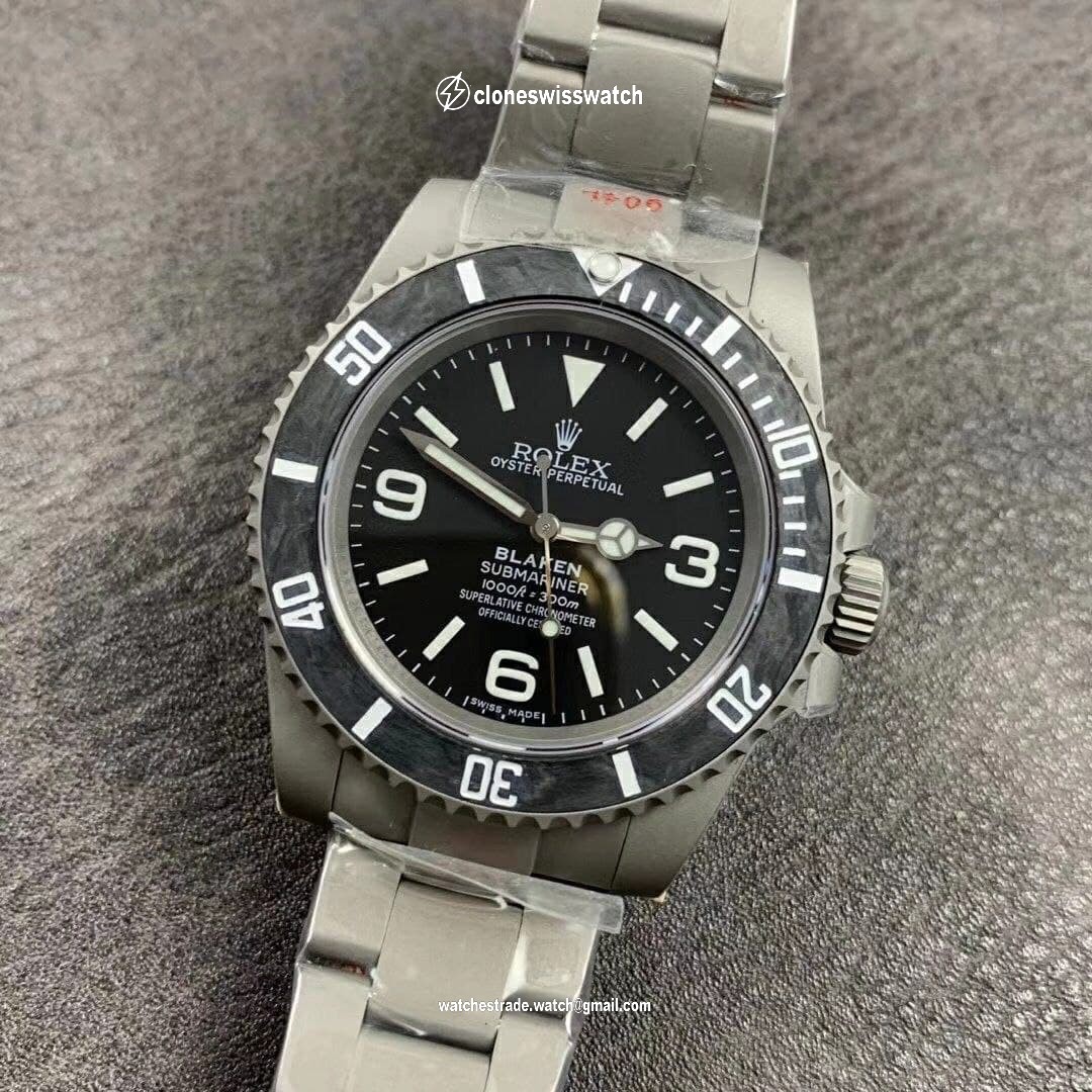 Submariner BLAKEN Sandblasted SS OXF 1:1 Best Edition Black Dial on Bracelet A2836