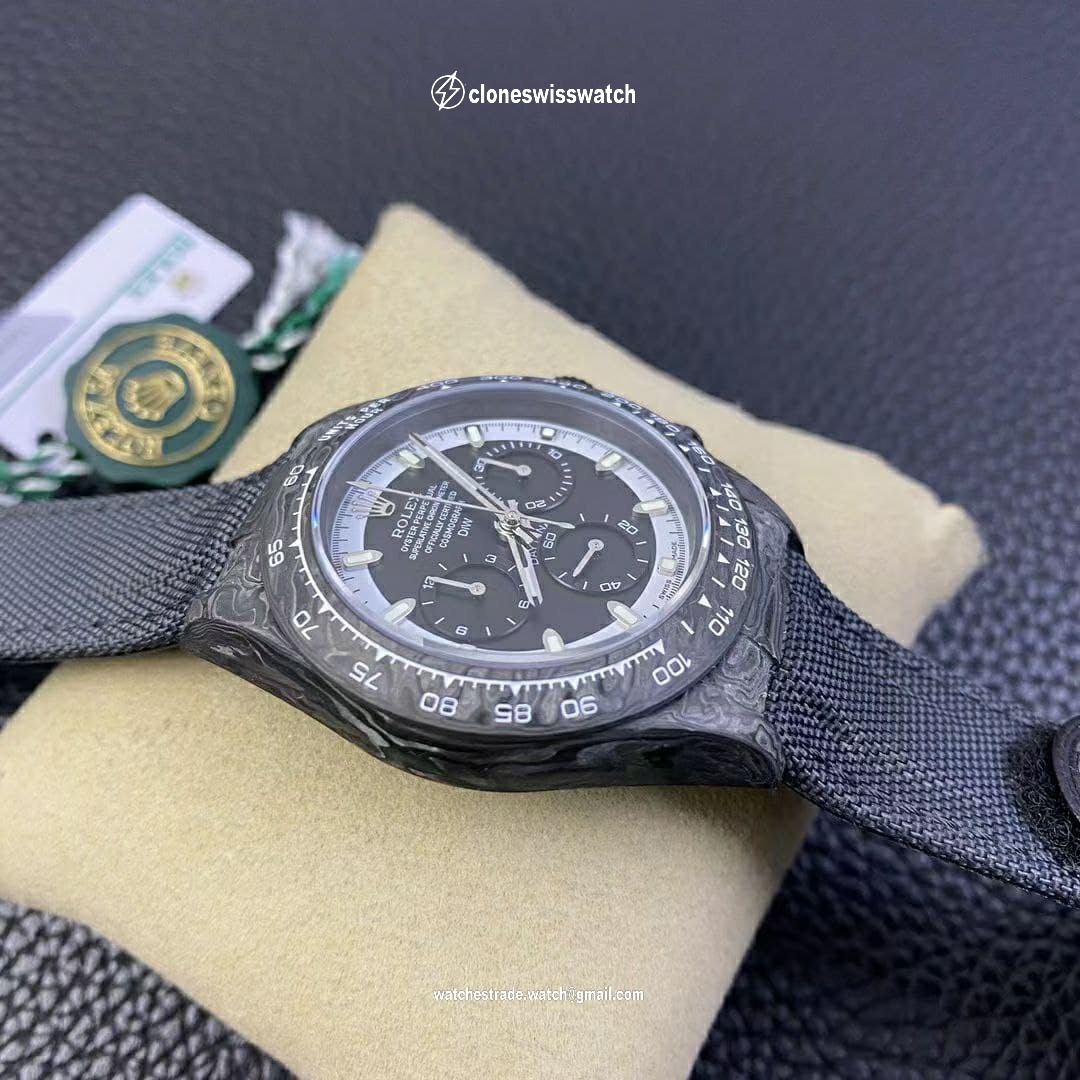Daytona DIW Carbon OMF Best Edition Black/Black Dial on Black Leather Strap A4130