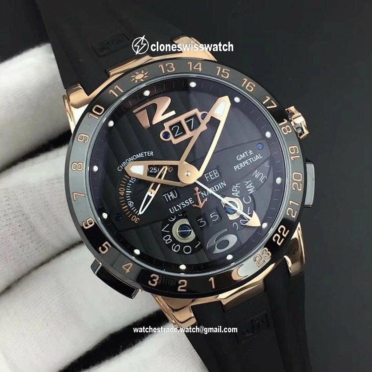 Executive El Toro RG TWA 1:1 Best Edition Black Dial on Black Rubber Strap Asian UN-32
