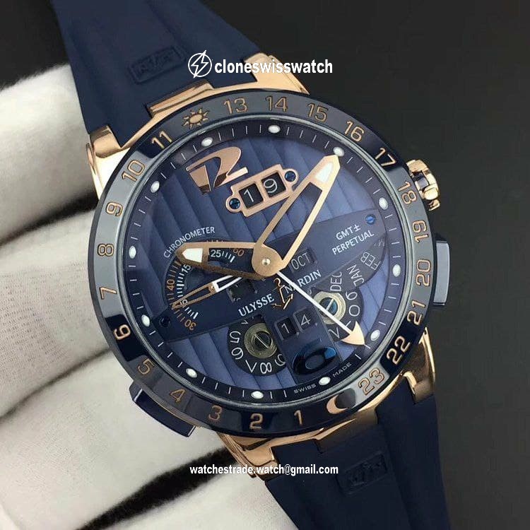Executive El Toro YG TWA 1:1 Best Edition Blue Dial on Blue Rubber Strap Asian UN-32