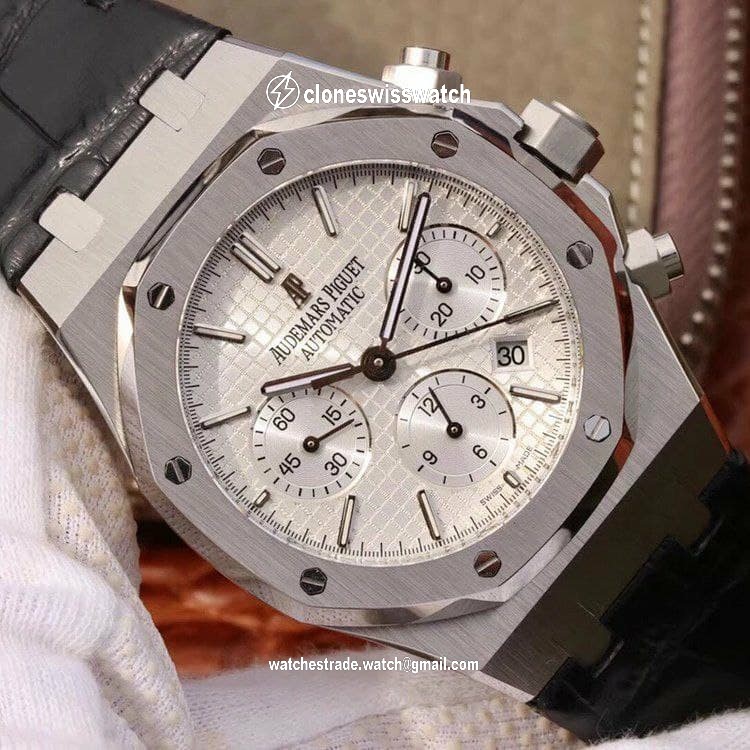 AP0608A - Royal Oak Chronograph 1:1 Best Edition 26331ST SS/LE White