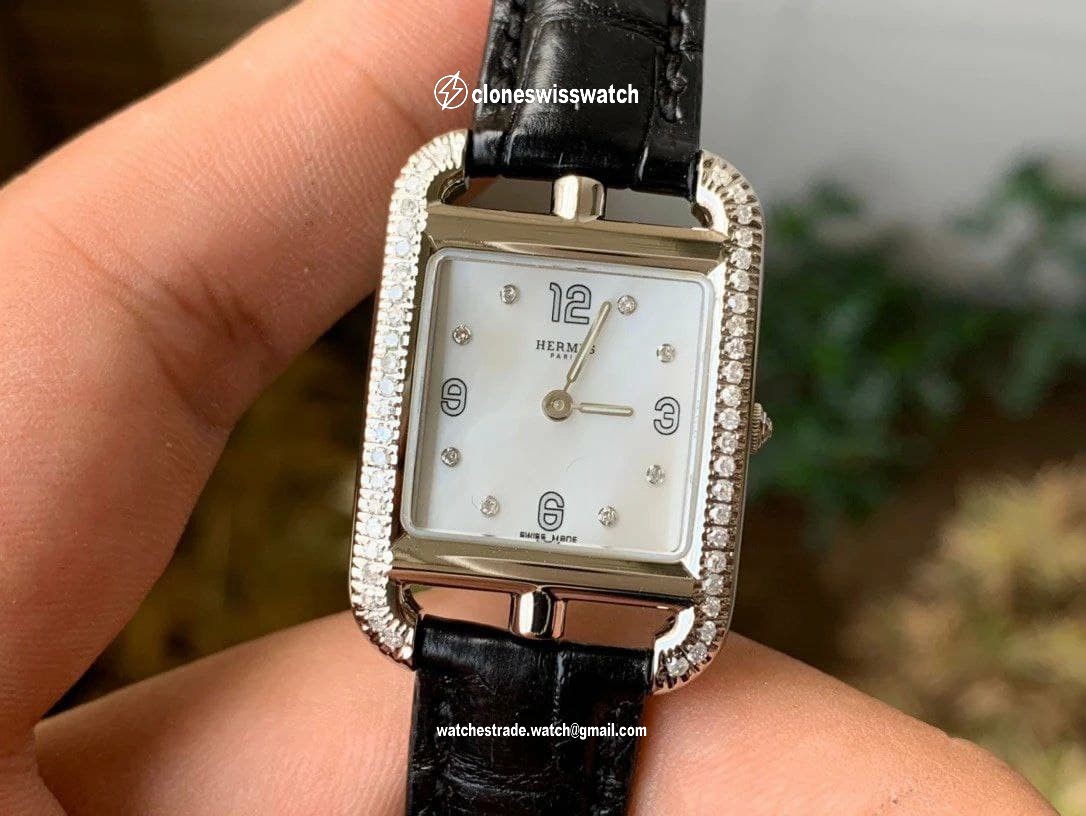 Hermes Cape Cod Ladies SS/LE White Swiss Quartz