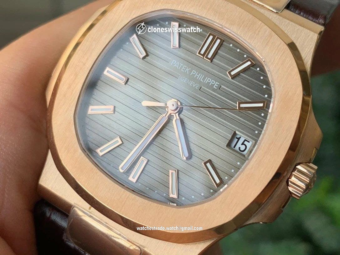 Nautilus 5711/1R PPF 1:1 Best Edition Brown Textured Dial on Brown Leather Strap 324CS