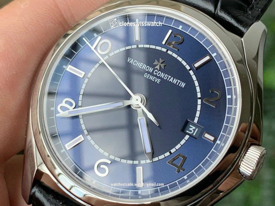 Fiftysix SS 40mm ZF 1:1 Best Edition Blue Dial on Black Leather Strap A1326