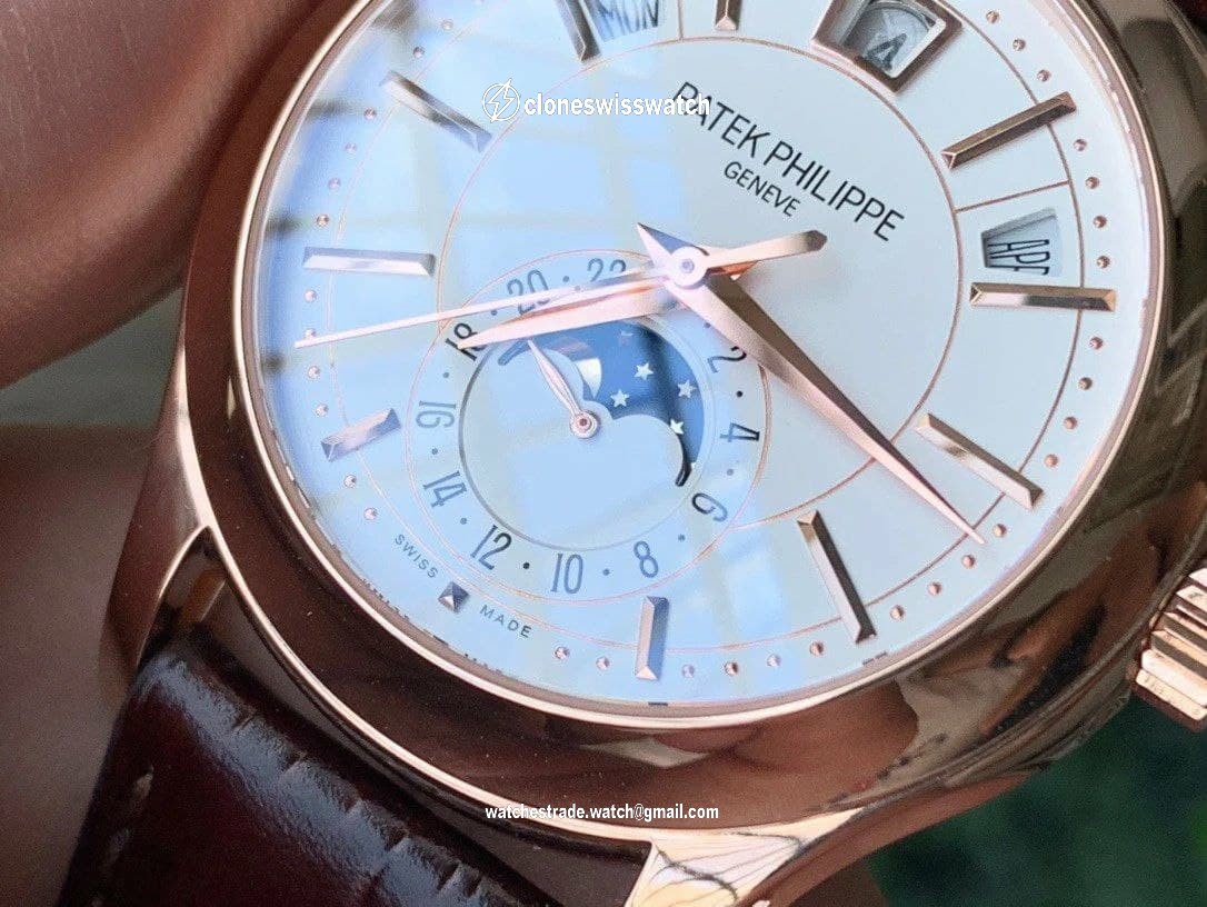 Complications Series Moonphase RG KMF White Dial on Brown Leather Strap Cal.324