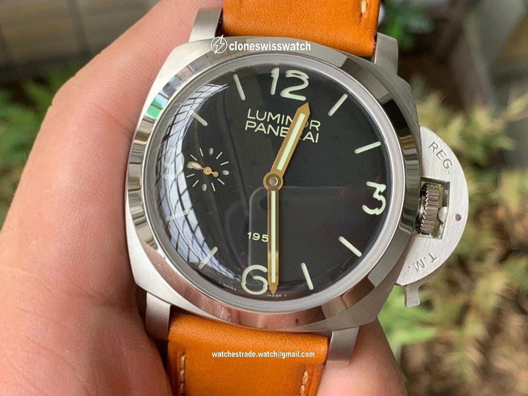 PAM127 E XF 1:1 Best Edition on Brown Leather Strap A6497 with Y-Incabloc